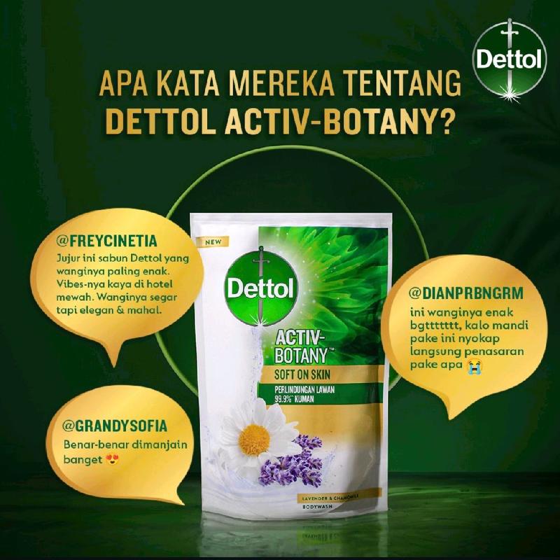 sabun dettol cair activ botany varian greentea & lavender Soap 2