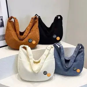 TAPAXCO Tas Selempang Pria Wanita Tapaxco Videl 2IN1 Slingbag & Shoulder Bag Korean Style Casual Local Korduroi Free Pin Random
