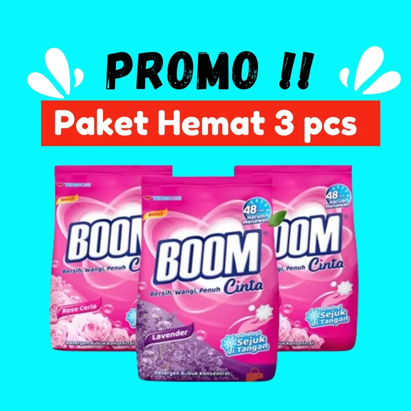 [ 3 pcs ]  DETERGEN BOOM MURAH SABUN BOOM PROMO COD PAKET HEMAT MURAH WANGI SEMERBAK 0