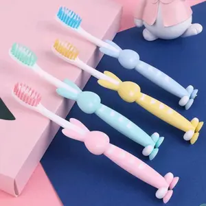 ACCS Sikat Gigi Anak 4 PCS / Sikat Gigi Balita / Sikat Gigi Anak Lucu / Sikat Gigi Halus & Lembut Karakter Beruang Kelinci