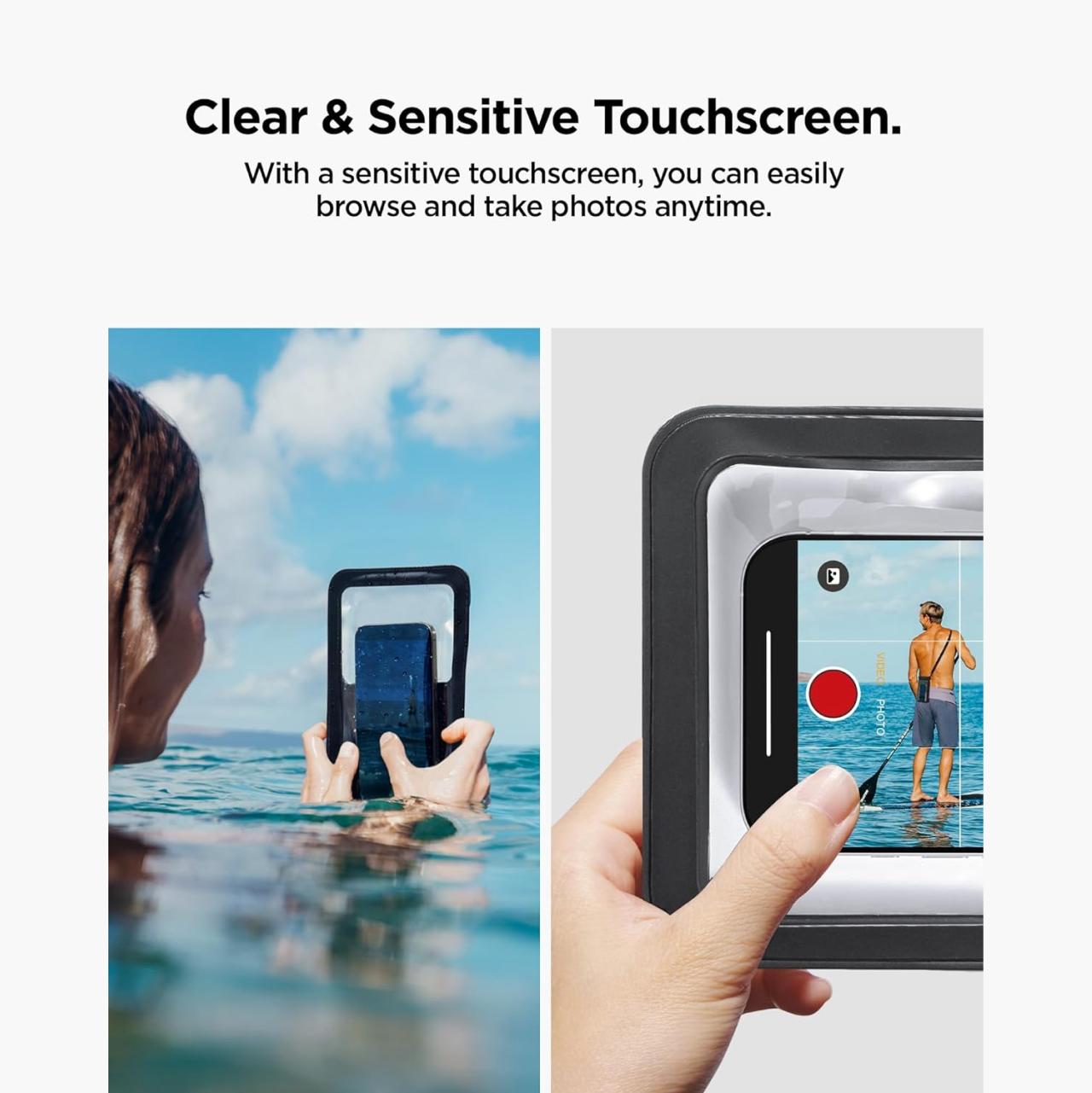 Spigen WaterProof Case Pouch Dual A603 Aqua Shield Waterproof Phone Case - Black ACS09745