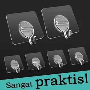 【10pcs】Gantungan tempel dinding kuat 10 kg/Gantungan tempel dinding/Hook/Kait tempel tanpa mengukur/Gantungan tempel hook/Gantungan dinding kait magic/Gantungan tempel/Tempelan dinding kamar mandi anti air/Tempelan dinding dapur/Hanger tempel dinding