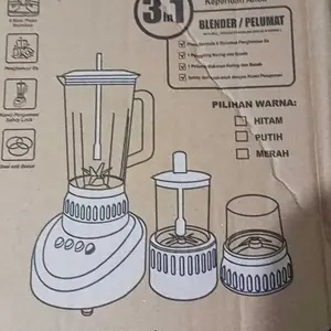 Mau bikin smoothie, bumbu, ATAU bahkan cacah daging? 1 ALAT INI AJA CUKUP! Blender 3in1 Rinrei, 6 Pisau Baja, PUTIH & Kuat. Bisa untuk usaha juga!