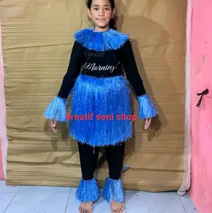 Rok Rumbai 1set, TK,Anak,Dewasa,paket hemat bahan dari tali rapia kilap premium berkualitas Fashion