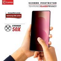 Gambar COPPER Tempered Glass Privacy for Samsung S25 – Plus / Ultra – mendukung / support Fingerprint unlock / Lebih kuat 50X (Strong Glass) - Anti gores Kaca Anti Spy - Samsung S25 dari Copper Samarinda Official Kota Samarinda 1 Tokopedia