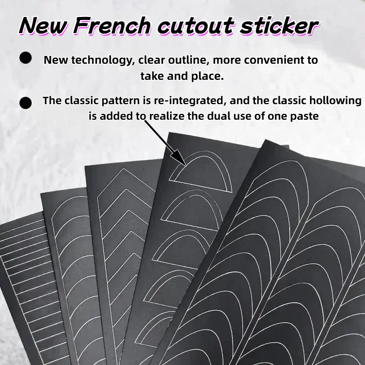 The new nail spray sticker Japanese cutout French template nail paste one paste dual-use nail paste
