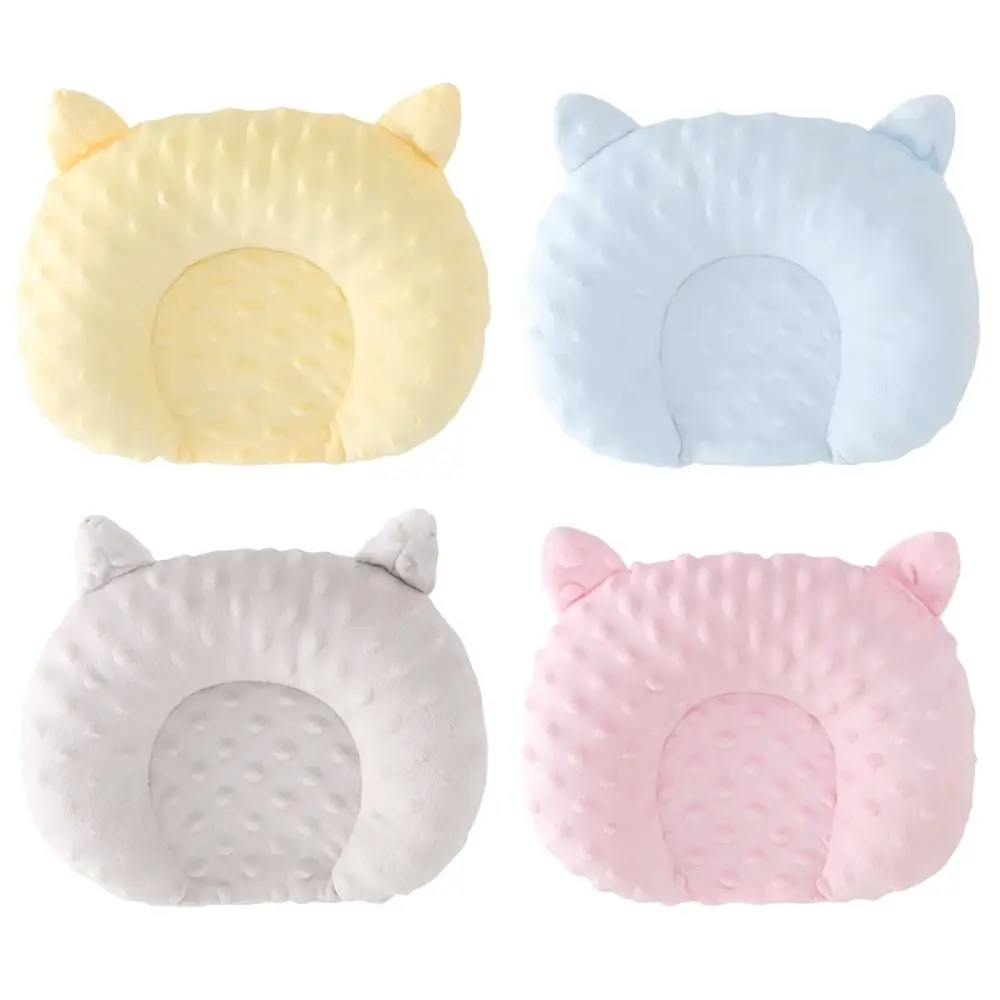 High Quality Velvet Baby Pillow Cozy Washable Neck Pillow Cute Safety Shaping Head Pad Travel