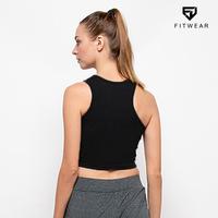 Gambar Fitwear - Pakaian  Wanita croptop V-Hole [Black]-S-XL - L dari Fitwear Indonesia Kota Bandung 4 Tokopedia