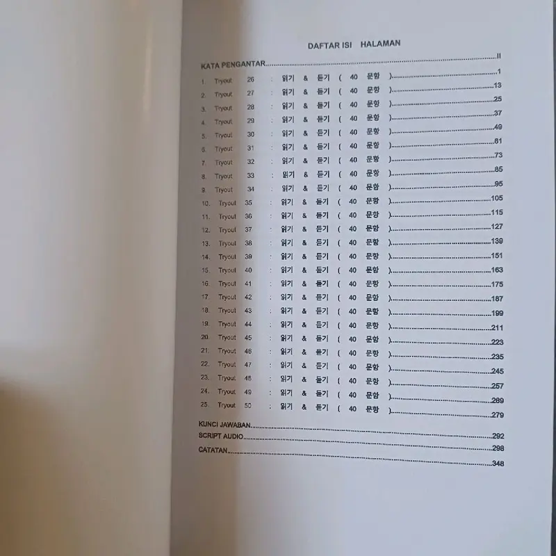 BUKU SOAL TRYOUT EPS TOPIK KOREA 25 PAKET UKURAN A5/B5 TERBARU 2025 CETAK HITAM PUTIH 3