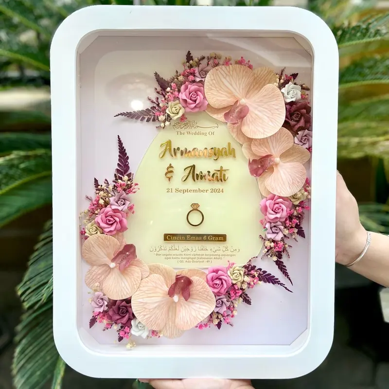 Mahar pernikahan frame lengkung  30x40 cm 3
