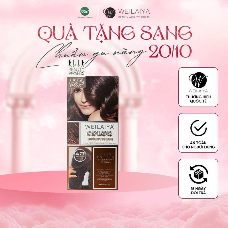Dầu gội phủ màu dưỡng tóc Weilaiya 100ml Đổi Màu Tóc không gây hư tổn