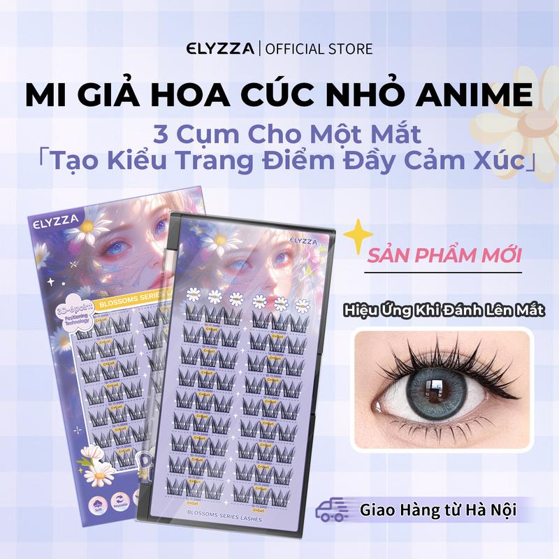 [Ship Từ Hà Nội] Mi Giả Daisy Anime ELYZZA Lông Mi Siêu Nhẹ & Tự Nhiên, Nối Mi Cong C-D, Mi Sợi 10-11.5mm, Mi Cụm Dễ Dán, Có Thể Sử Dụng Được Nhiều Lần