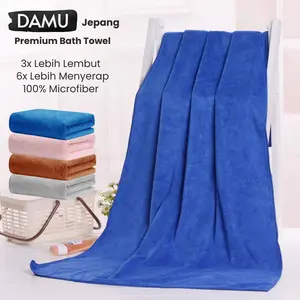 Damu Set Handuk Mandi + Mini Towel Microfiber Premium Jepang, Lembut, Tebal, Cepat Kering,dan Serap Air Maksimal