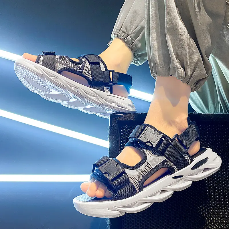 100% Import-Sandal Pria - Tali Yang Bisa Dilepas-Sendal Gunung Pria Outdoor Korea-Tahan Air Non-Slip Sol Karet Sandal