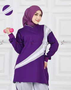 Atasan Kaos Olahraga Muslimah Tunik Sport  / Baju Olahraga Senam Wanita Muslimah