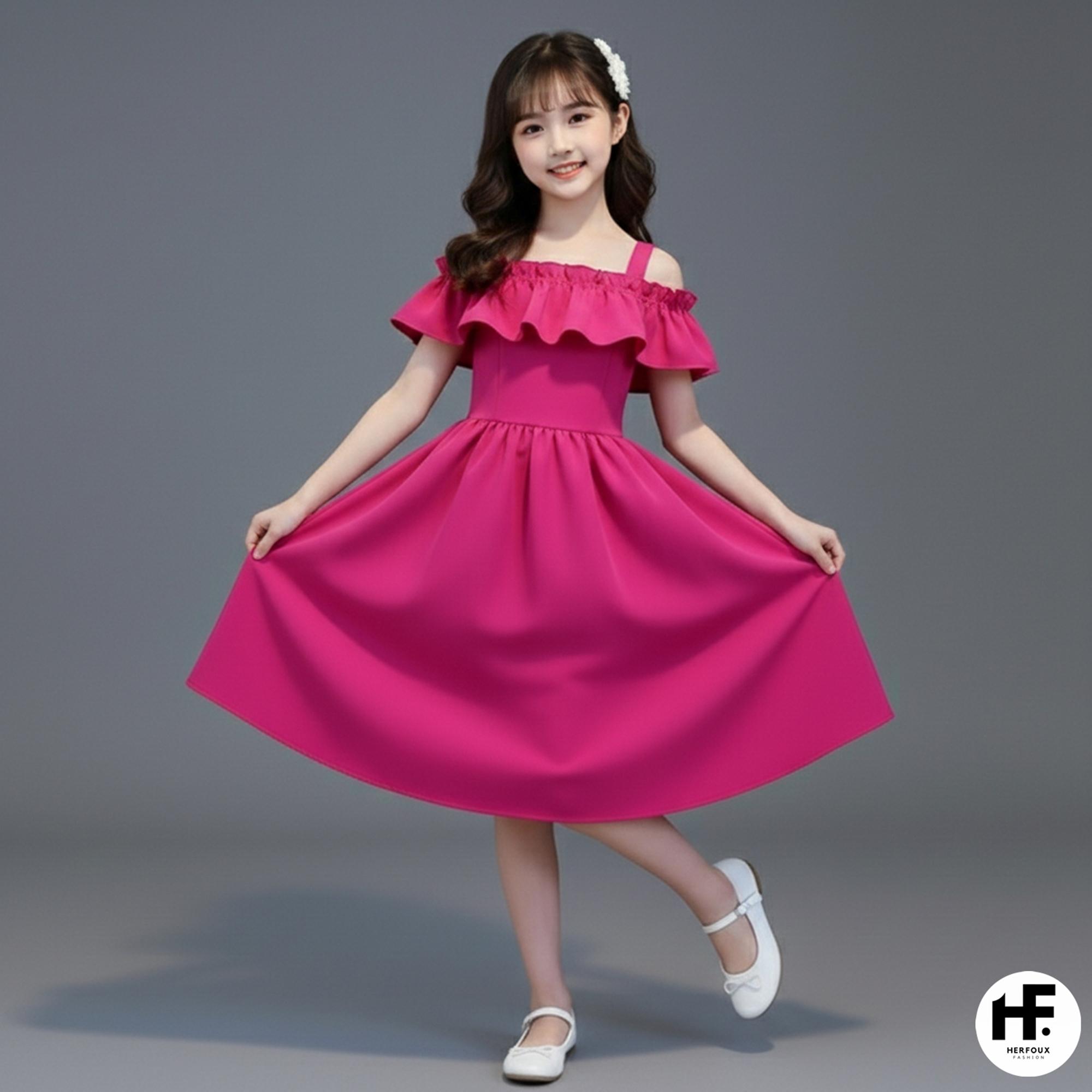 KAYRAKIDS LUCYA Midi Dress anak perempuan Dress pesta korean style 6 - 16 Tahun