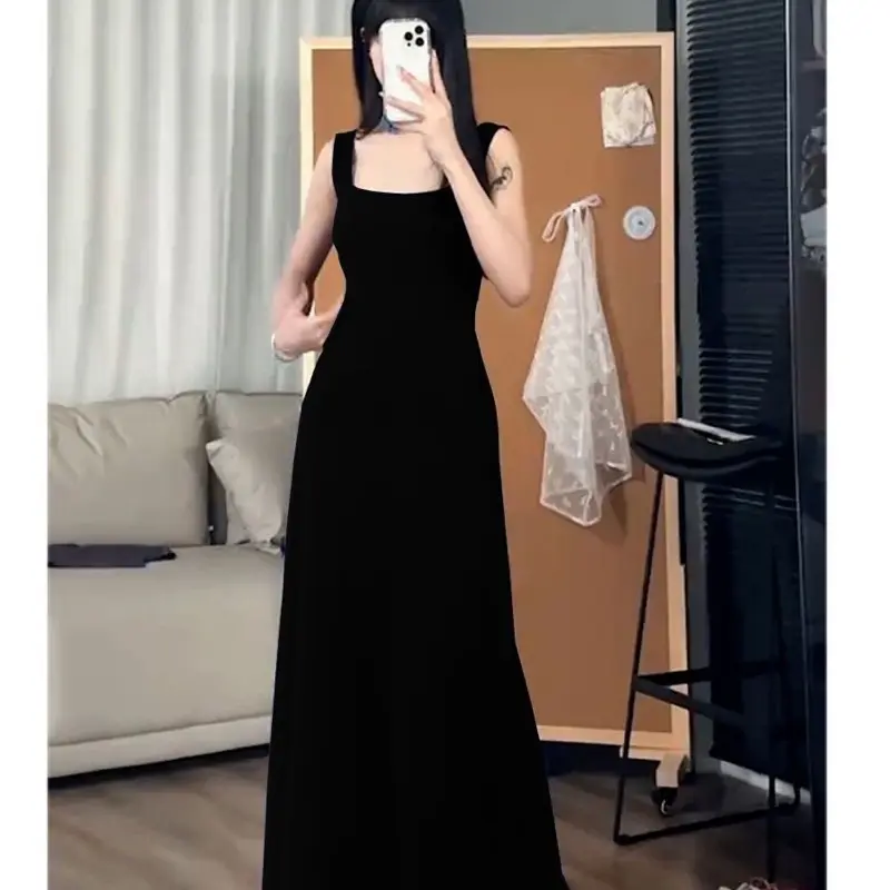 VÁY 2 DÂY NỮ CÚP NGỰC CỔ VUÔNG DÁNG DÀI, ĐẦM BODY HAI DÂY ALISA KIỂU NỮ TÍNH (Bigsize) | BigBuy360 - bigbuy360.vn