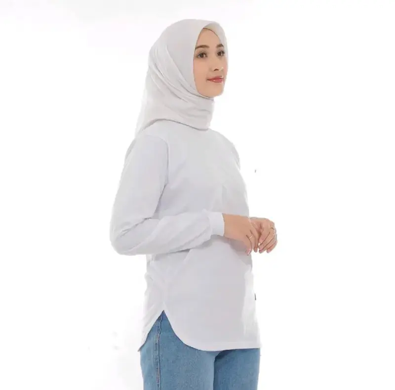 Promo Paket Hemat 100ribuan Dapat 4pcs Kaos Atasan Wanita Lengan Panjang Model Bawahan Oval Bahan Bebyterry Premium Nyaman Polos 4