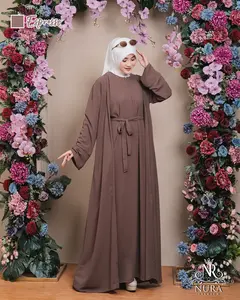 Abaya Aqeela Zhafira Gamis 2 in 1 | Desain Elegan One Set Dress Long | Muslim Stylish Edisi 2026
