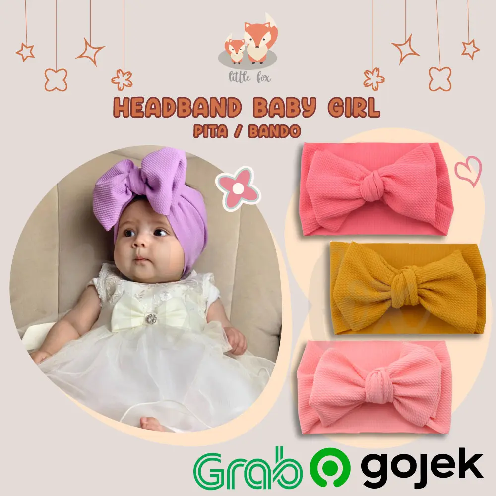 Bandana Pita Bayi Cewek / Newborn Headband Aksesoris Rambut