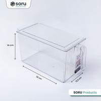 Gambar SORU - Kotak Kontainer Transparan Organizer Kulkas Tempat Penyimpanan Container Makanan Buah Sayur - Terbuka dari Soru Indonesia Kota Bandung 3 Tokopedia