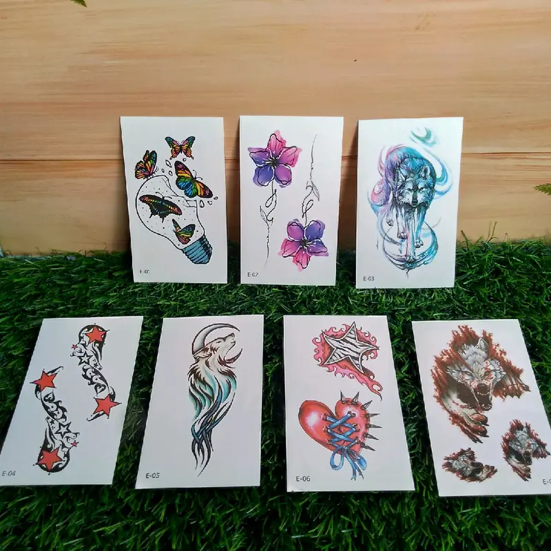 Tato temporer kode P aestetik keren terbaru cantik tahan air 1
