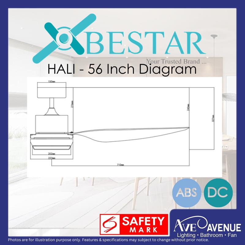 Product Introduction of BESTAR HALI DC Motor 6 Blade 48 / 56 Inch Ceiling Fan with 3 Tone LED Light Kit and Remote Control 25