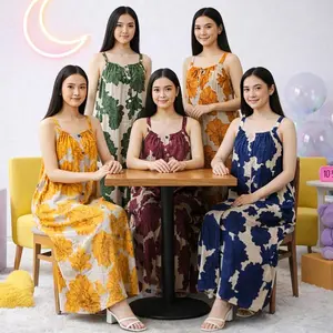 Daster YUKENSI Prili Model Tanktop Oversize Wanita Bahan Rayon Premium Nyaman Dipakai Seharian Cocok untuk Tidur Santai Tanpa Lengan Ukuran LD 120 cm PB 140 cm