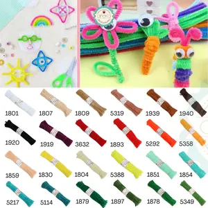 KATALOG - [Isi 100 PCS] Kawat Bulu Mercy PREMIUM GEMBUL TEBAL / Tangkai Chenille Pastel / Pipe Cleaner DIY Bouquet