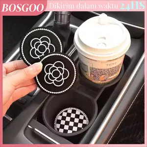 Tatakan Gelas Mobil PVC Cup Holder Coaster Anti Slip
