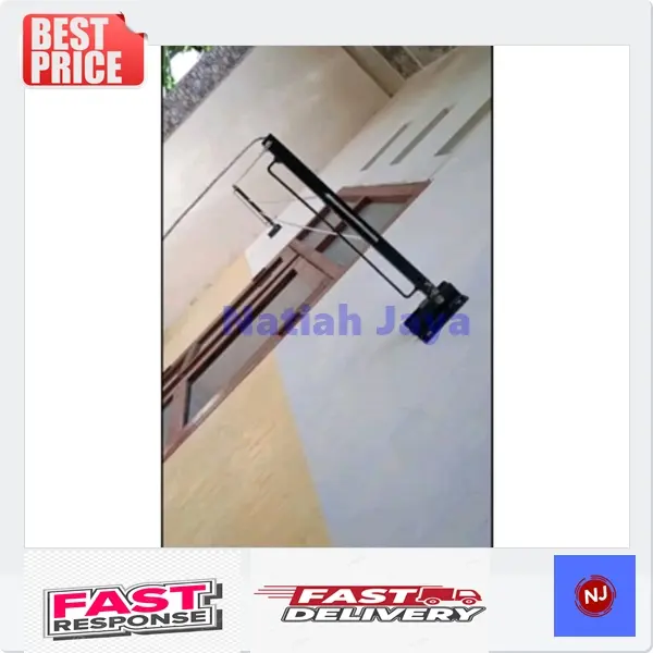Jemuran baju Lipat Tempel dinding model Gantungan Hanger Besi gantung naik turun Set Set
