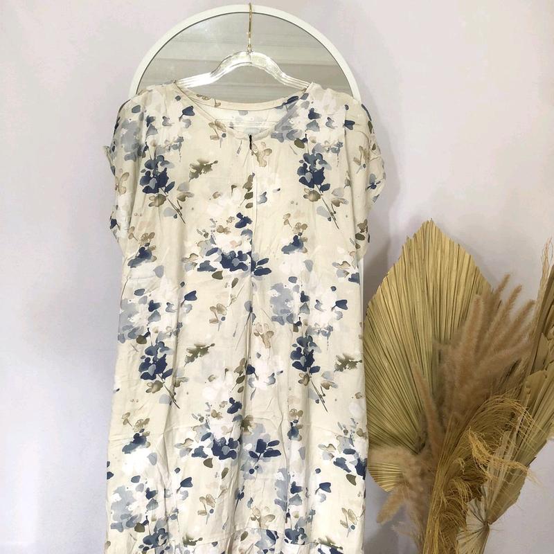 Daster PENDEK Rayon Premium Motif Kekinian Busui Friendly dengan Zipper Jepang - Batik, Bumil, Katun, Tidur, Wanita, Dress 5