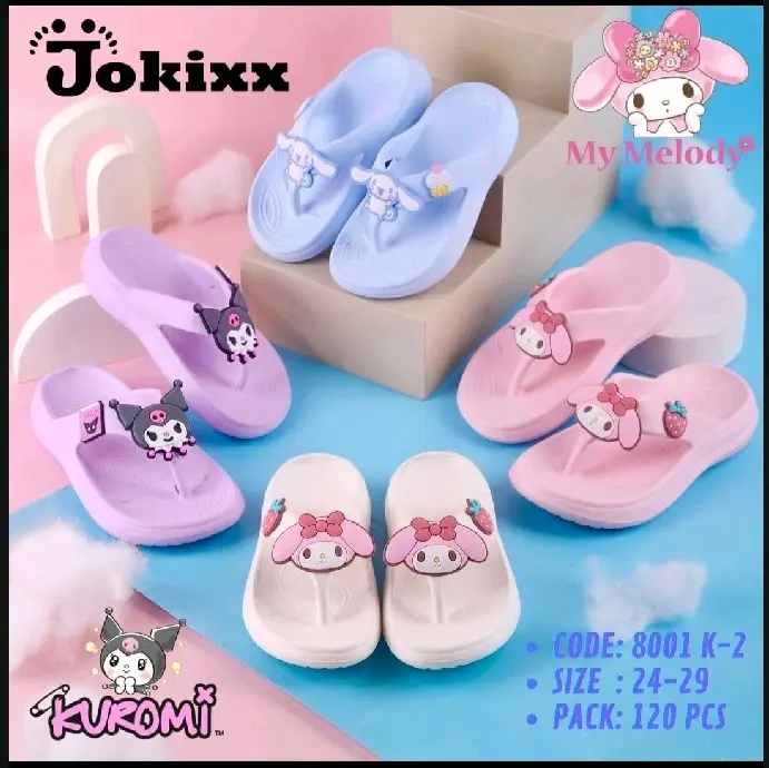 Sandal Jepit Anak Perempuan usia 2 3 4 tahun Kuromi Melody Cinamoroll Terbaru