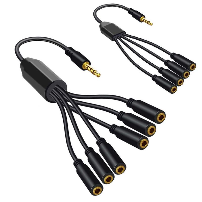Cáp Chia Tai Nghe Di Động Bền 3.5Mm, Giắc Cắm Cái 3.5Mm, TRRS, Nghe Nhạc, Đầu Đực 3.5Mm, Dây Chia Âm Thanh Nổi, Cáp Chia 3.5Mm, Dây Chuyển Đổi Âm Thanh Phụ Kiện Cao Su