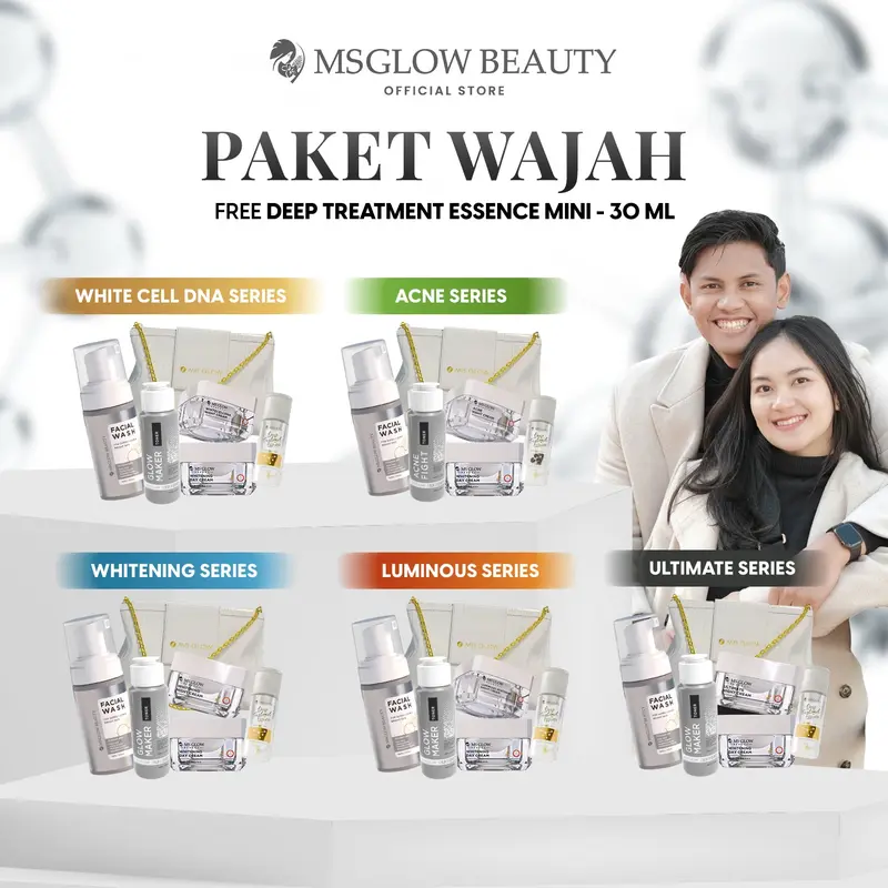 FREE DTE Mini 30ML Hadiah Terbatas/Hari] MS GLOW - PAKET WAJAH Facial Mencerahkan Kusam Memudarkan flex 0