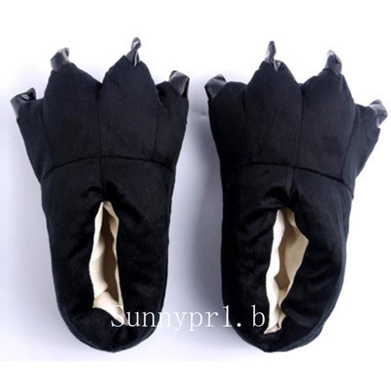 Cartoon Animal Shoes Paw Shoes Autumn and Winter Lovers Bag with Warm Shoes Men and Women Children Monster Home Shoes 4