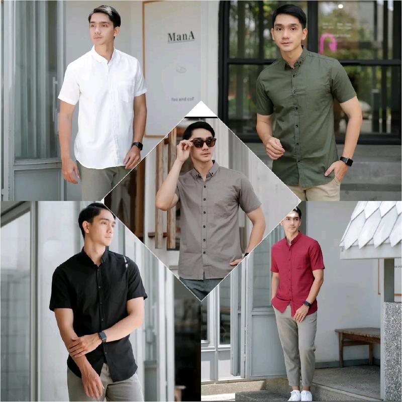 Kemeja Dewasa 100 ribu 4 pcs, Baju Distro Kain Katun Pria Cowok Nyaman 3