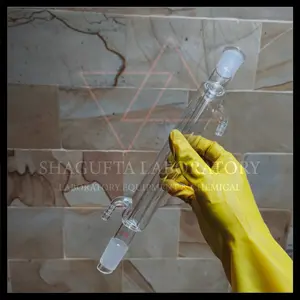 Liebig Condenser Glass Borosilicate RRC – Kondenser Laboratorium untuk Destilasi, Pendingin Refluks, Joint Standard Ground Glass