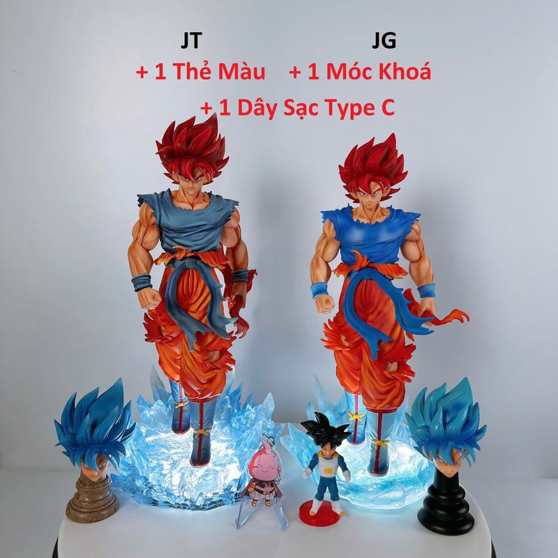 Mô Hình GOKU SSJ BLUE ,GOKU GOD JT - JG STUDIO 33CM Ongchumohinh888 MH1688 Toy Đồ Chơi Mô Hình