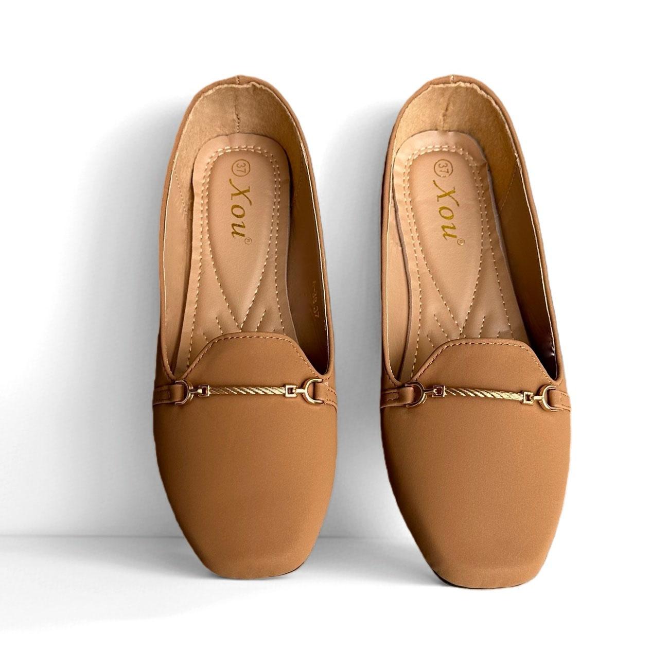 XOU Fashion new Flatshoes Wanita Retro Elegan dan Sederhana Sepatu Wanita A-38 dengan Desain Klasik dan Sepatu Flat Wanita Kekinian - Model Korea Elegant