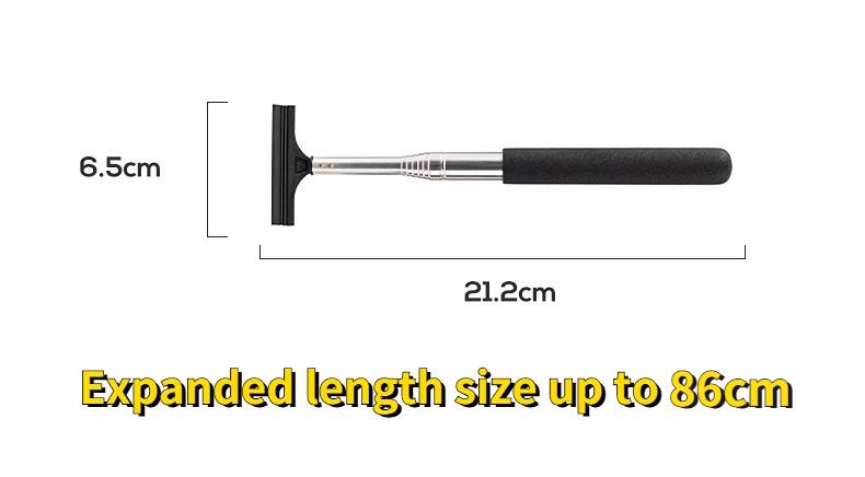 Product Introduction of Telescopic Rearview Mirror Squeegee Retractable Double-side Rod Window Cleaner Squeegee Wiper Brush Glass Cleaning Tool 21