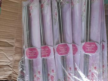Product Review of Isi 100 Pcs Souvenir Sumpit Stenlisst Kemasan Alas Shabby Cantik Unik Souvenir Murah Bermanfaat Souvenir Pernikahan Khitanan Ulang Tahun Souvenir Stenlis from h**t 2