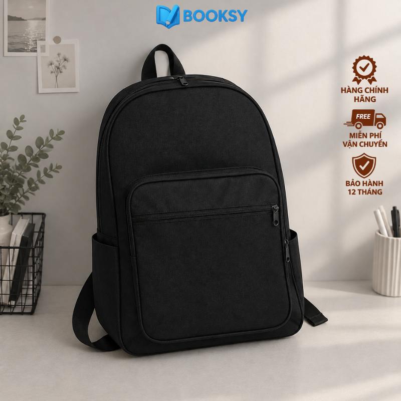 Balo Đi Học Nam Nữ Đựng Laptop 15.6 Inch BOOKSY BAG Nhiều Ngăn Chống Nước Tốt - Basic Backpack
