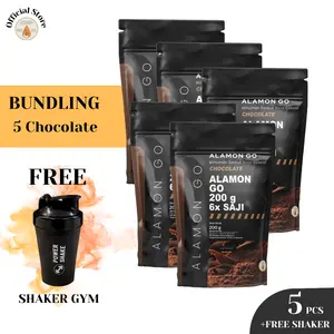 Bundling 5 pcs + SHAKER / Alamon GO / 30x Serving / Kombinasi Whey Egg Chocolate