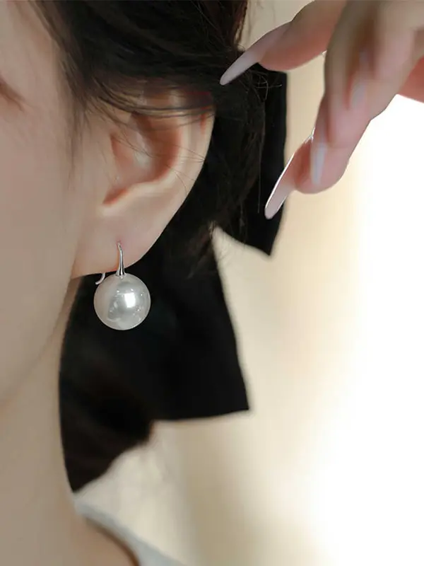 Anting Mutiara Perancis Anting Kelas Atas 2024 Anting Kait Telinga Desain Ceruk Mewah Ringan Gaya Laris Baru 3