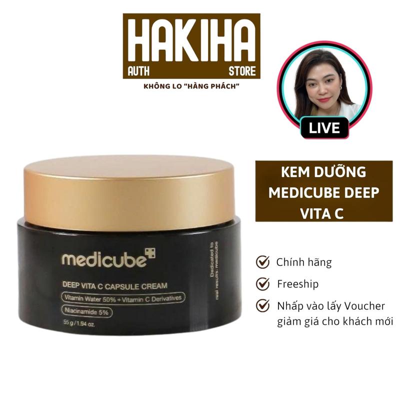  Medicube Kem Dưỡng Deep Vita C Capsule Cream 55g Với 50% Chiết Xuất Hắc Mai Biển & 5% Niacinamide Tăng Cường Cung Cấp Vitamin C Cho Da 