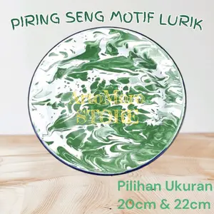 PIRING SENG LURIK /Piring jadul anti pecah