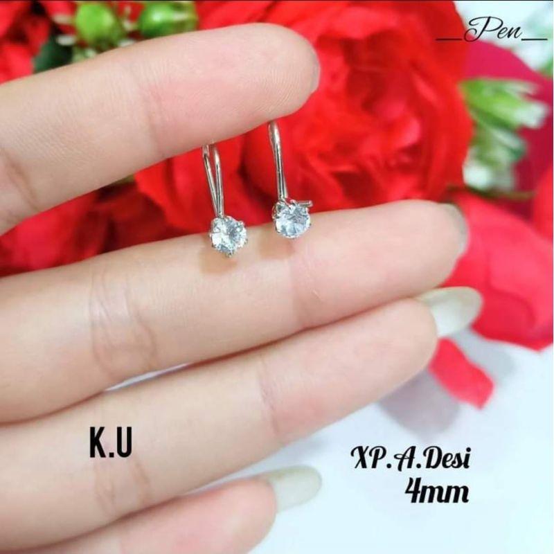 Anting Anak Gandul Kotak Anting Klip Titanium Anti Karat COD Cewek Costume Fashion 1