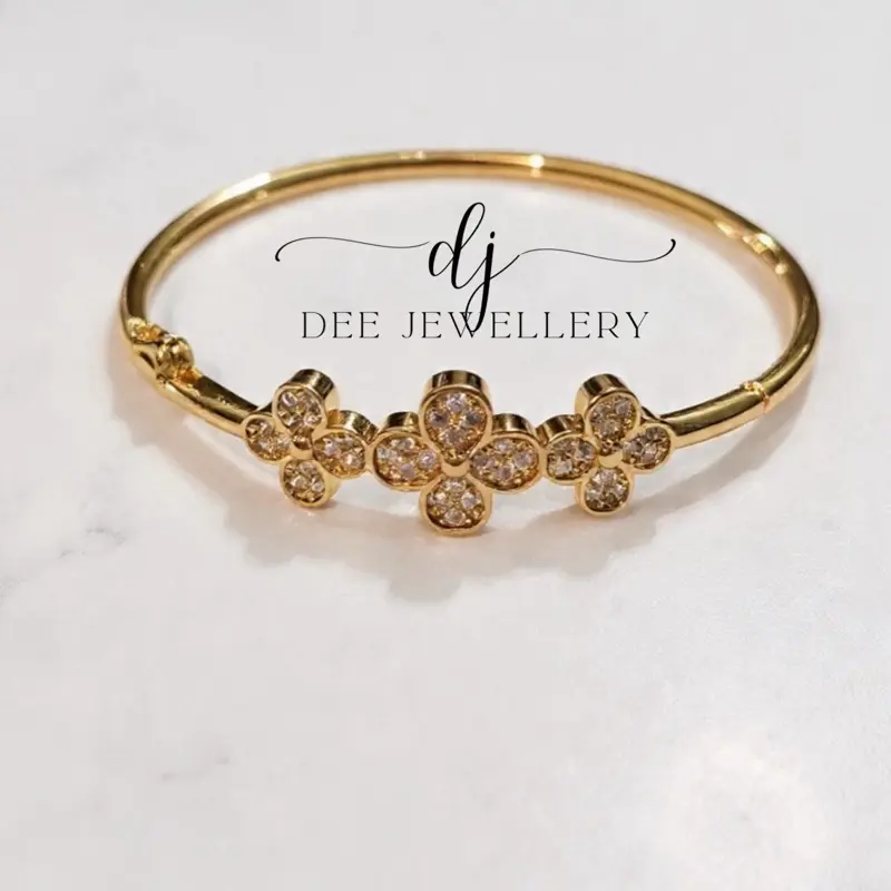 Gelang bangle 3 bunga