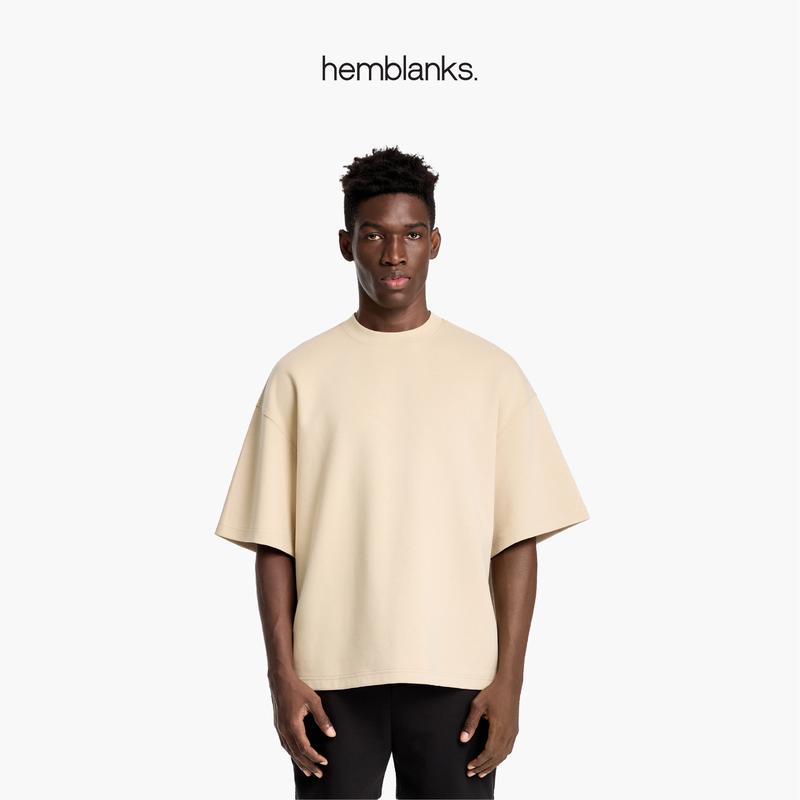 Áo Thun Trơn Oversize Heavyweight 290 Hemblanks Unisex Áo Thun Dày Dặn Form Rộng Streetwear